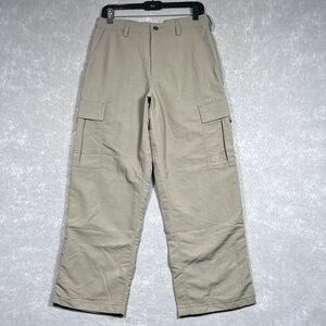The North Face Mens Size 30 Regular Khaki Nylon Hiking Pants w/ Zipper Pockets